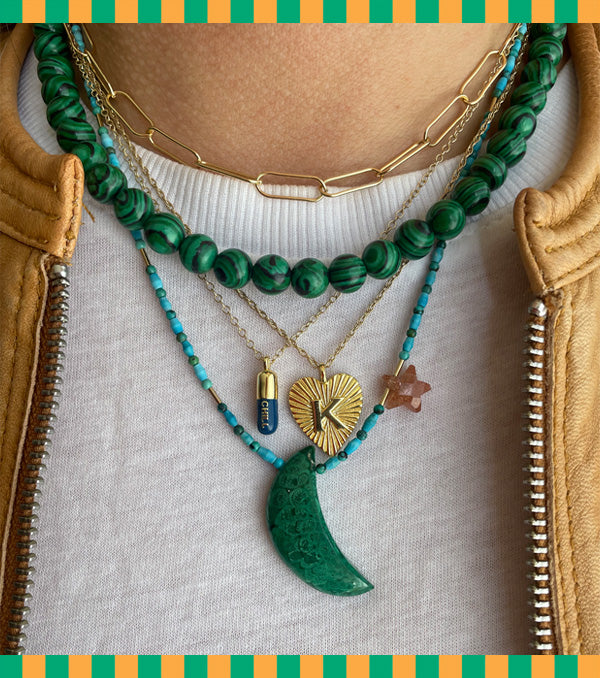 Our favorite fall layer: Green Malachite