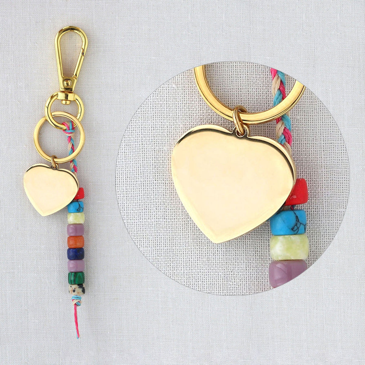 Engraved Bag Charm and Keychain