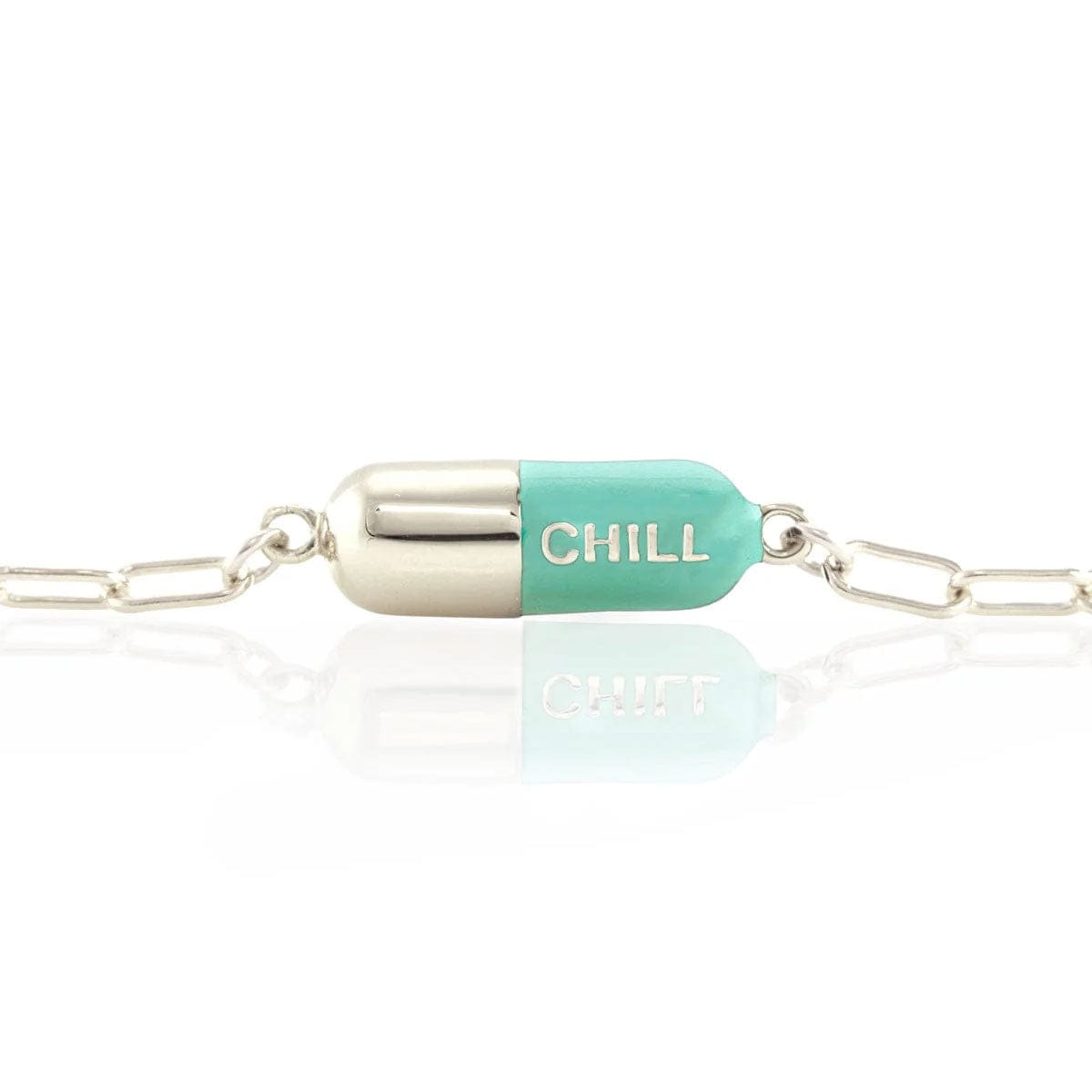 Turquoise Chill Pill Bracelet in sterling silver