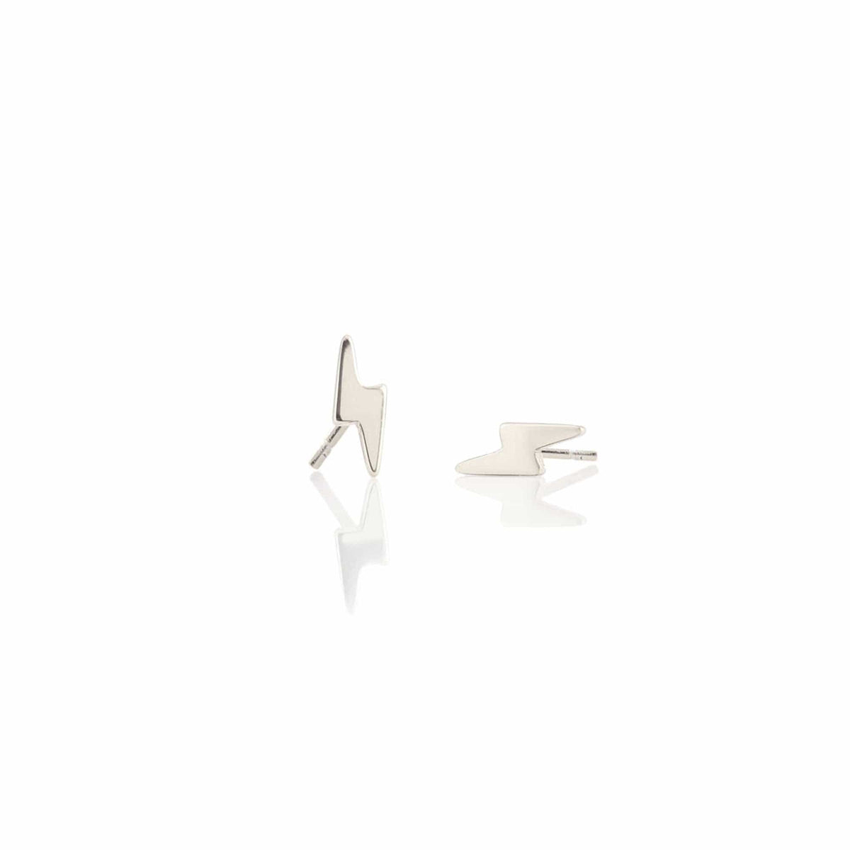 Lightning Bolt Stud Earrings in sterling silver