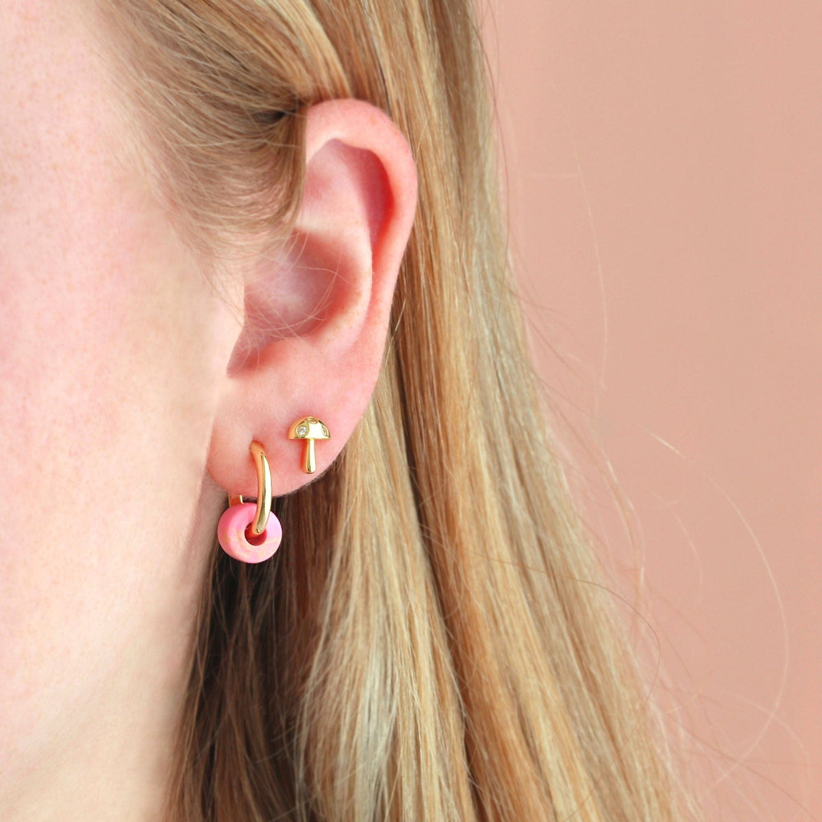 Huggie Hoop Earrings with Gemstone Fun Pack