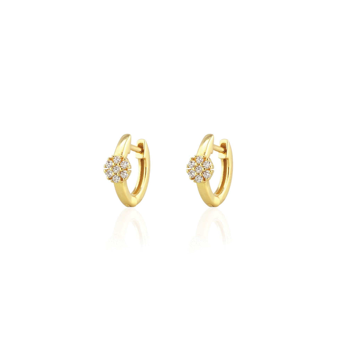 Twinkle Blossom Huggie Hoop Earrings