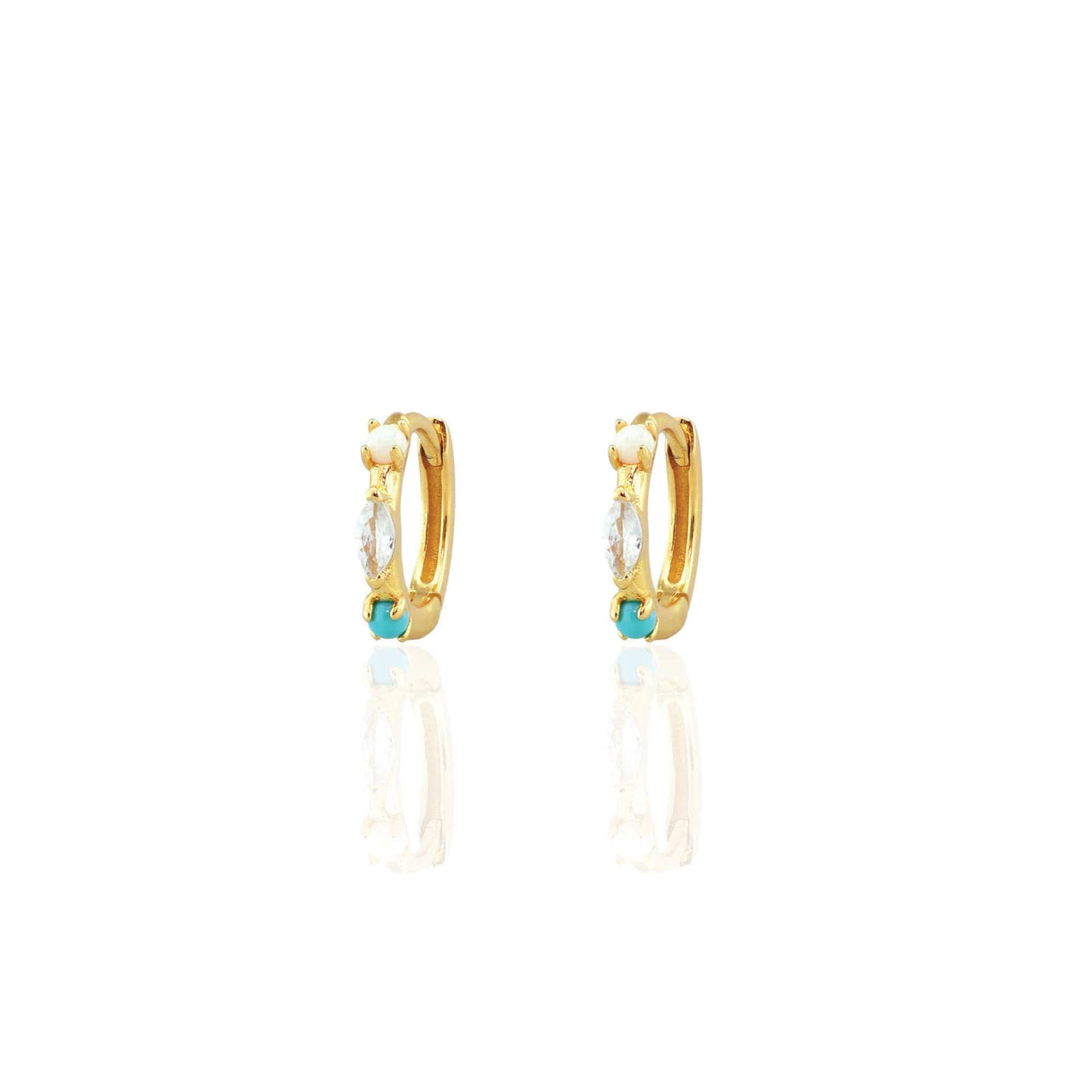 Seaside Spark Huggie Hoop Earrings