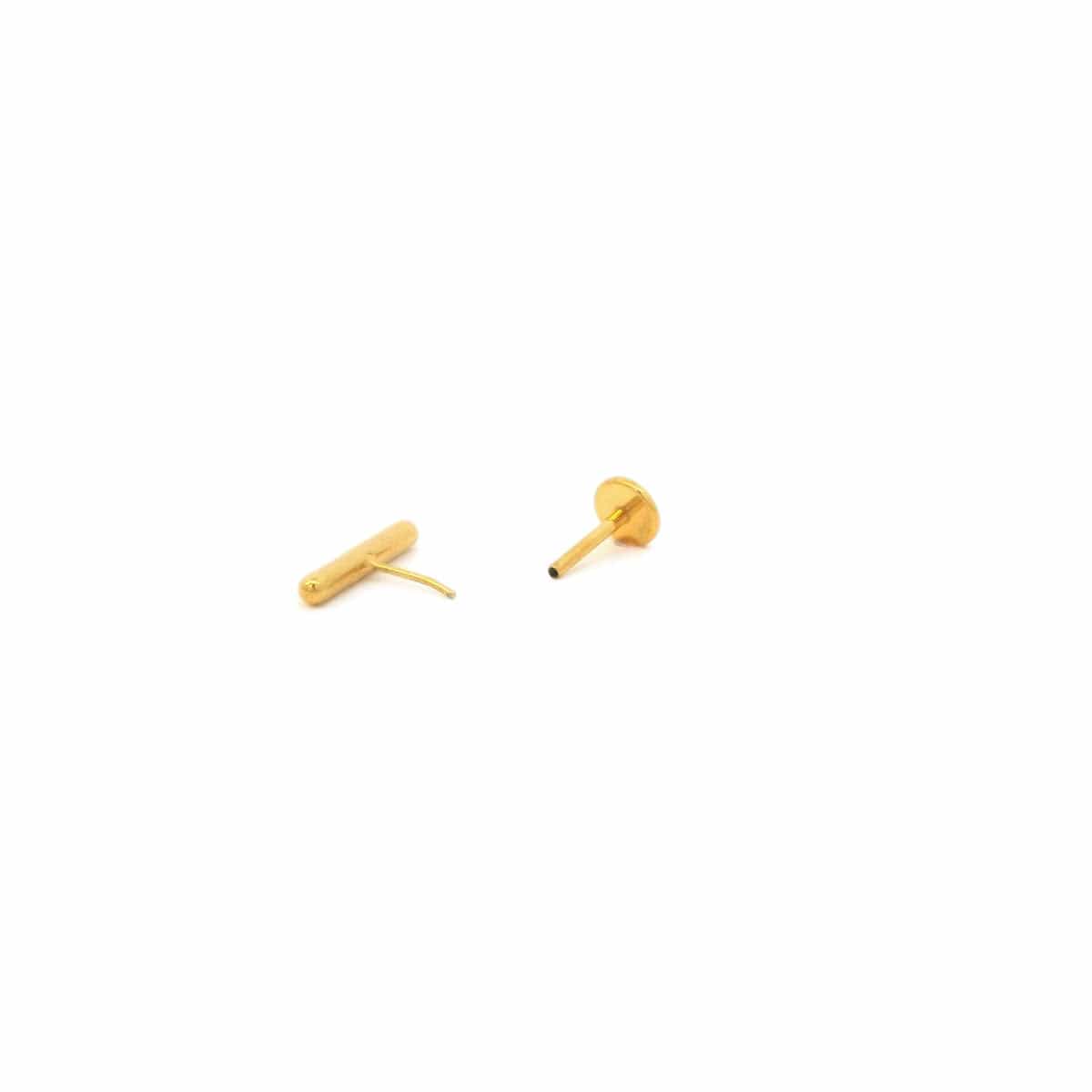 Bar Titanium Flat Back Threadless Stud Earring