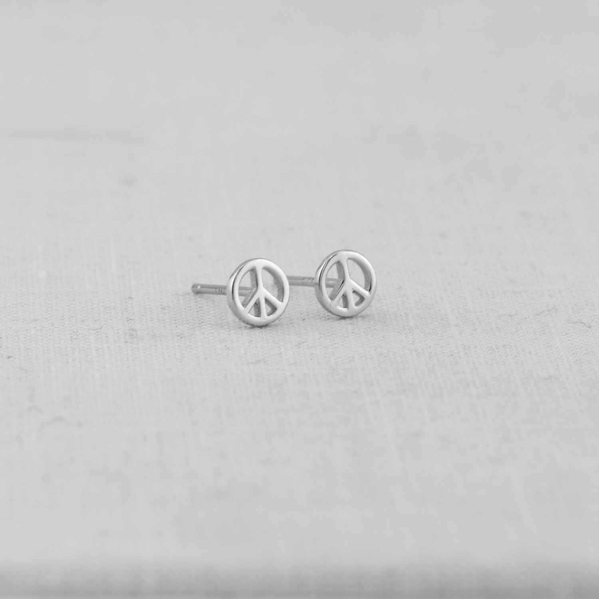 Peace Symbol Stud Earrings