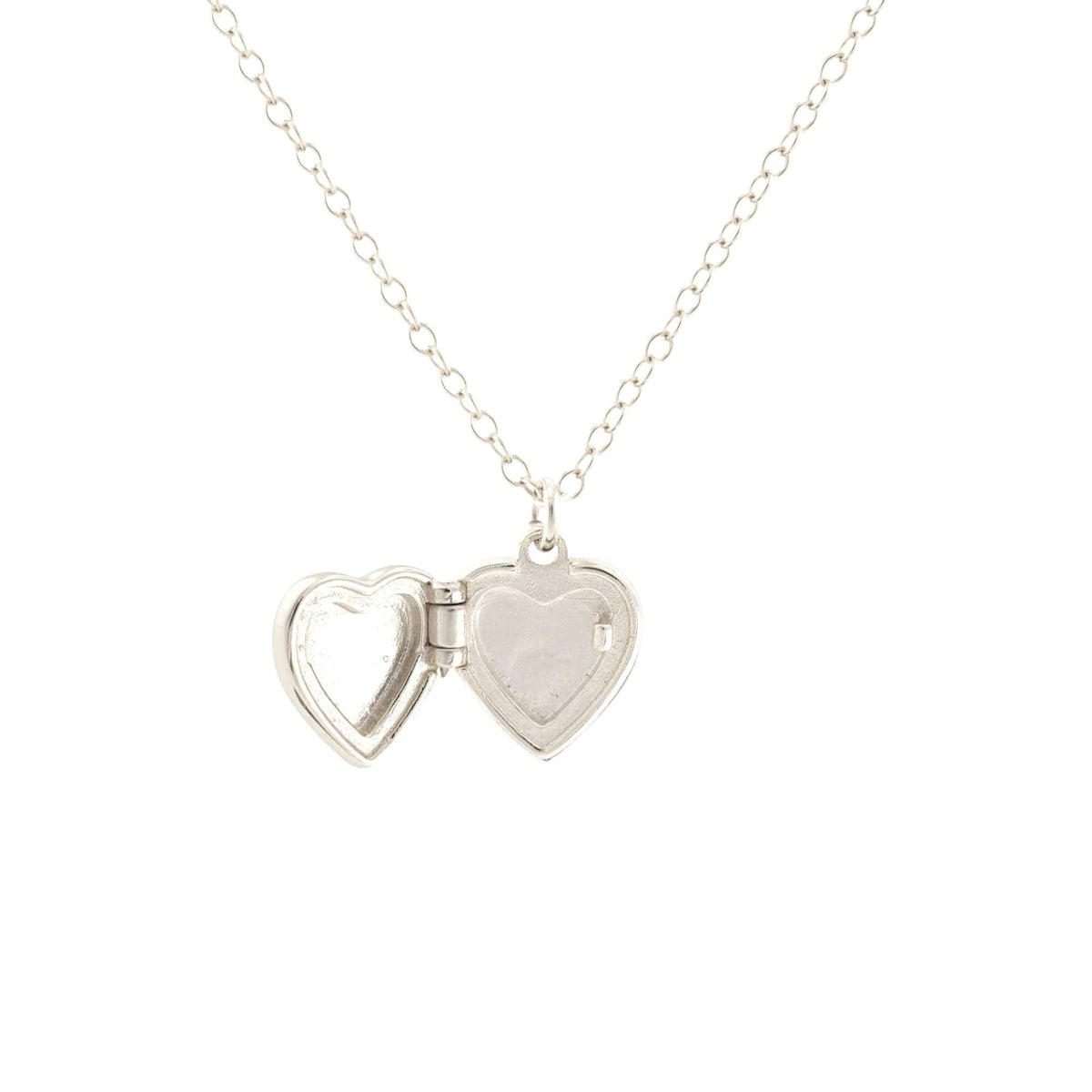 Enamel Heart Locket - Sterling Silver