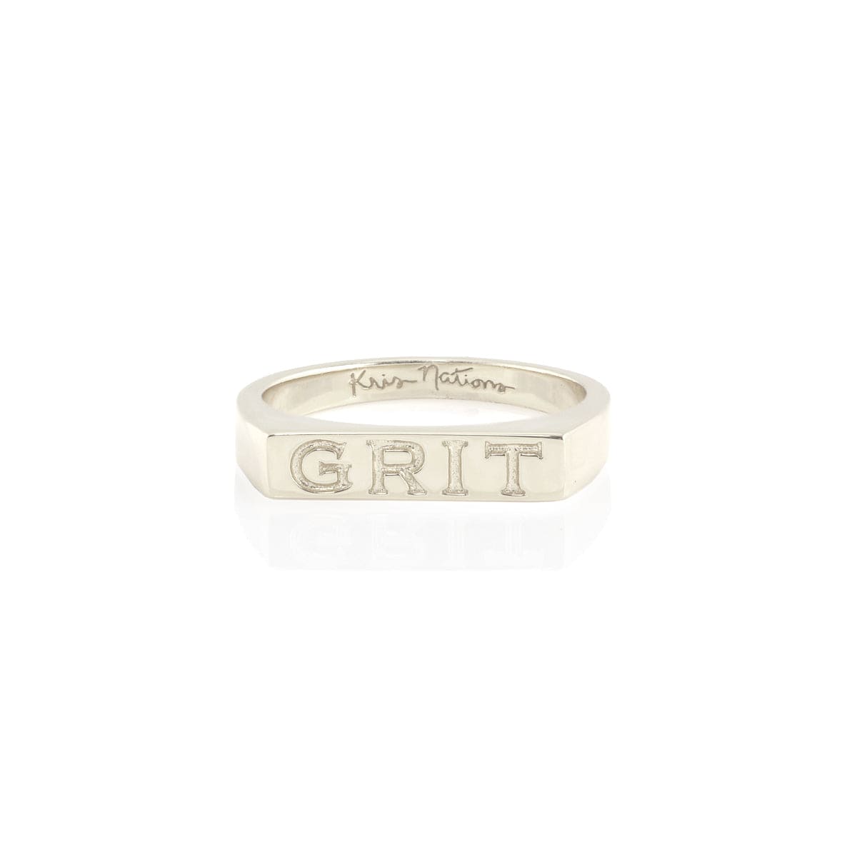 Grit Engraved Ring in sterling silver