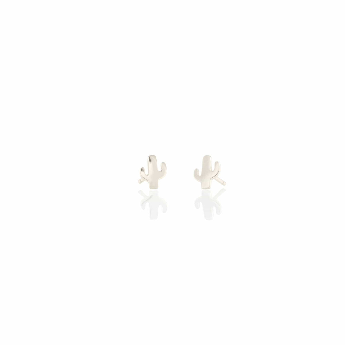 Cactus Stud Earrings in sterling silver
