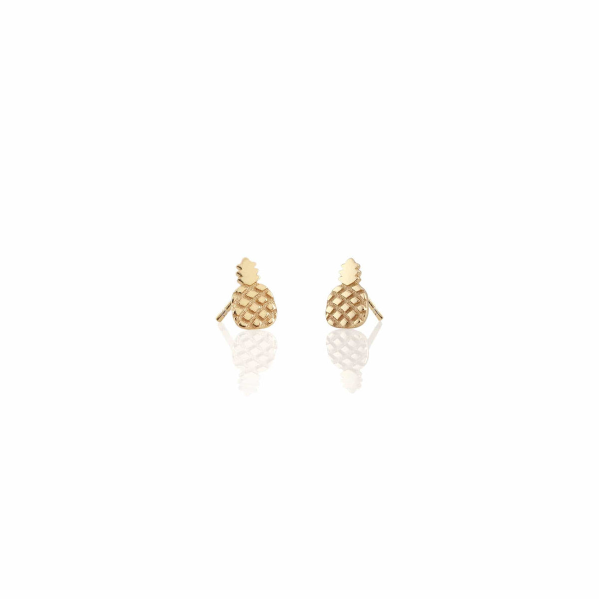 Pineapple Stud Earrings in 18K gold vermeil