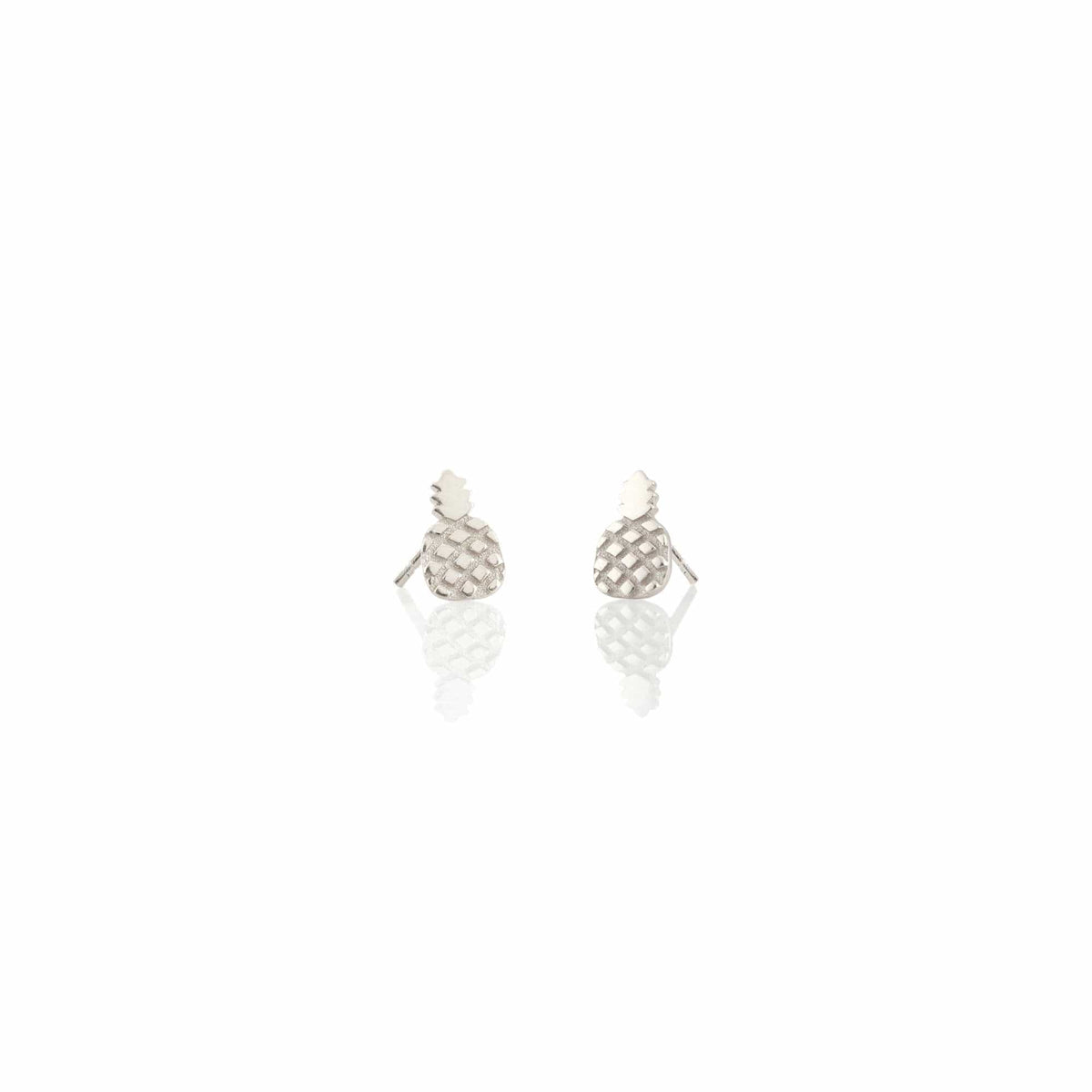 Pineapple Stud Earrings in sterling silver