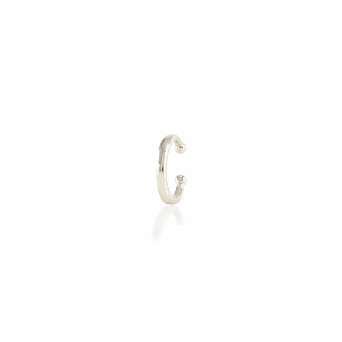 Round Ear Cuff in sterling silver