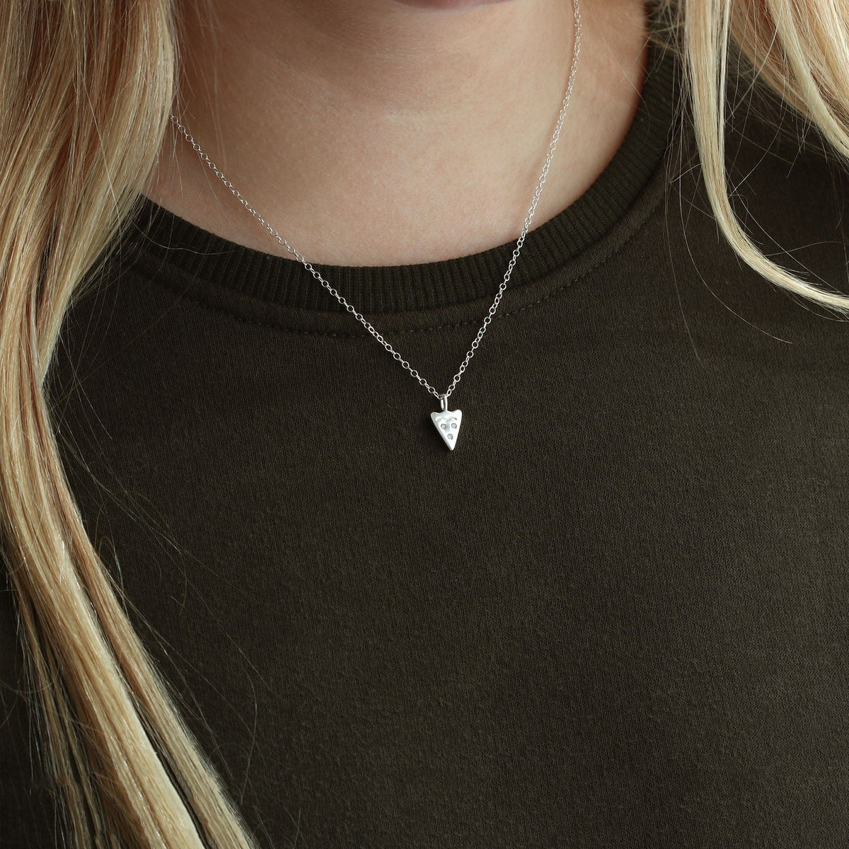 Pizza Crystal Necklace