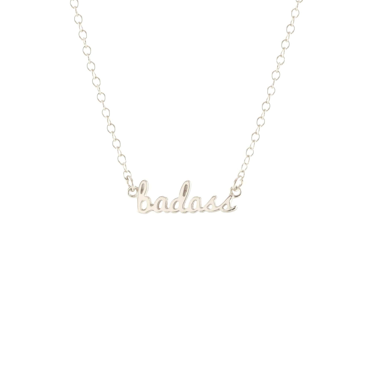 Badass Charm Necklace in sterling silver