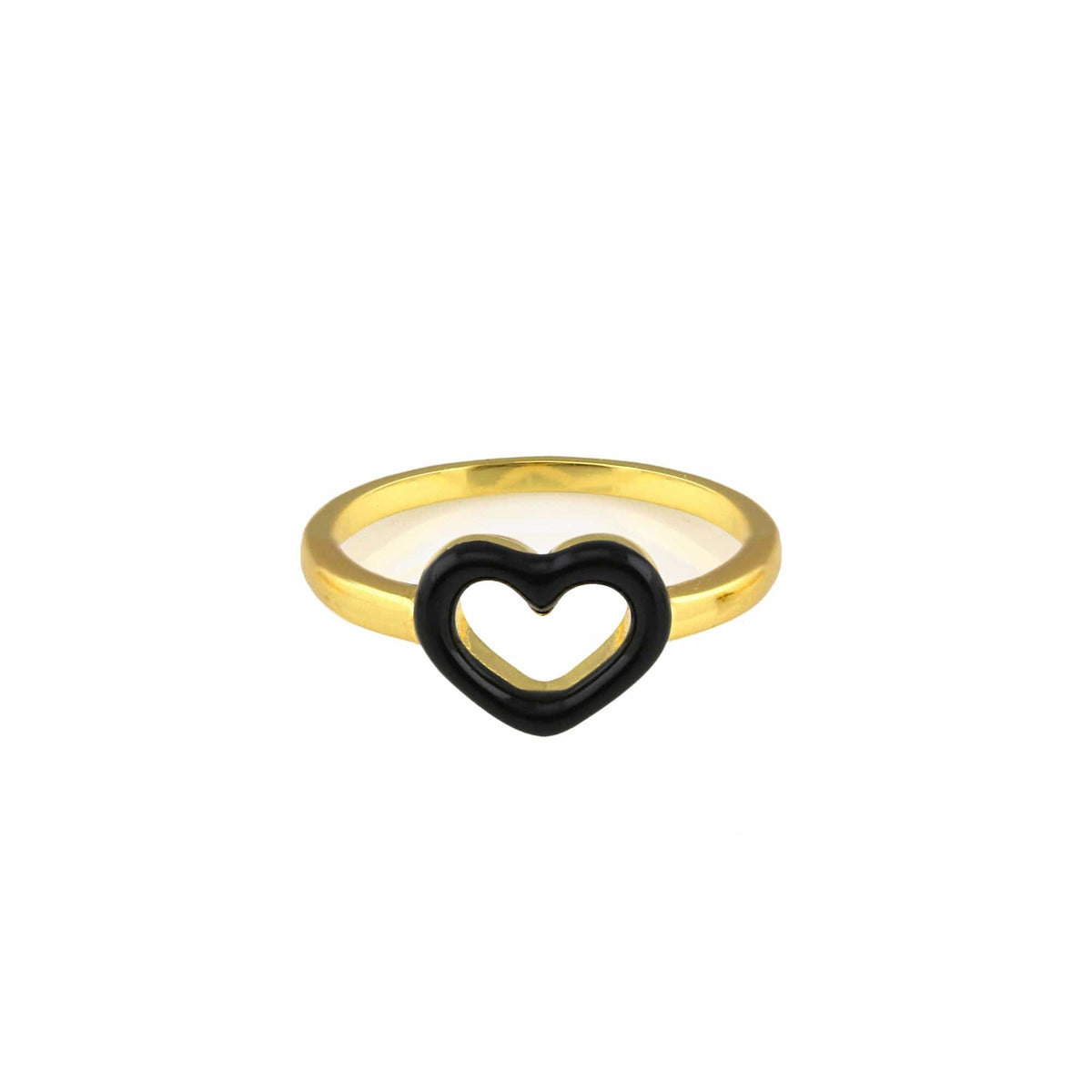 Heart Outline Enamel Ring