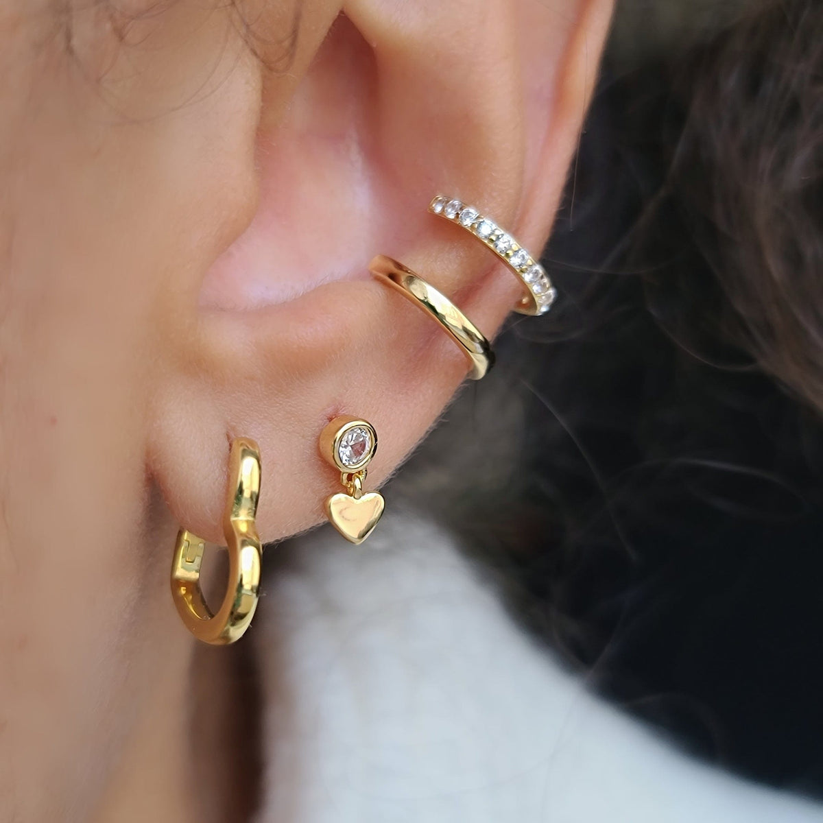 Double Ear Cuff with Crystals